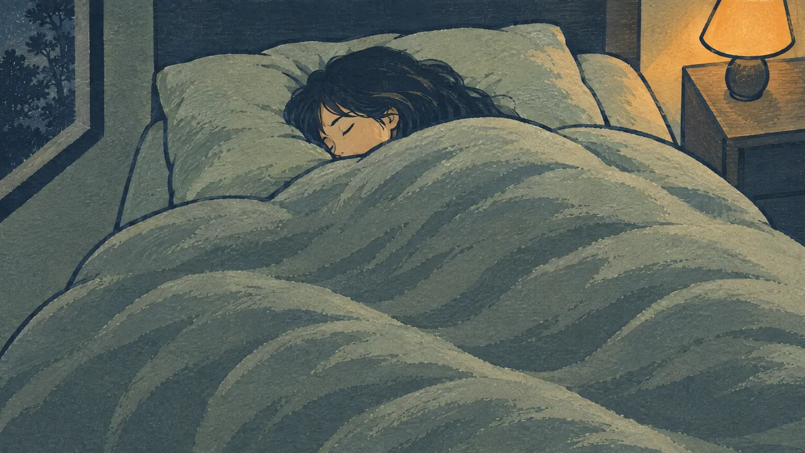 次のテーマのイラスト: 深く眠る音6選|夜中に目が覚めるときの選び方