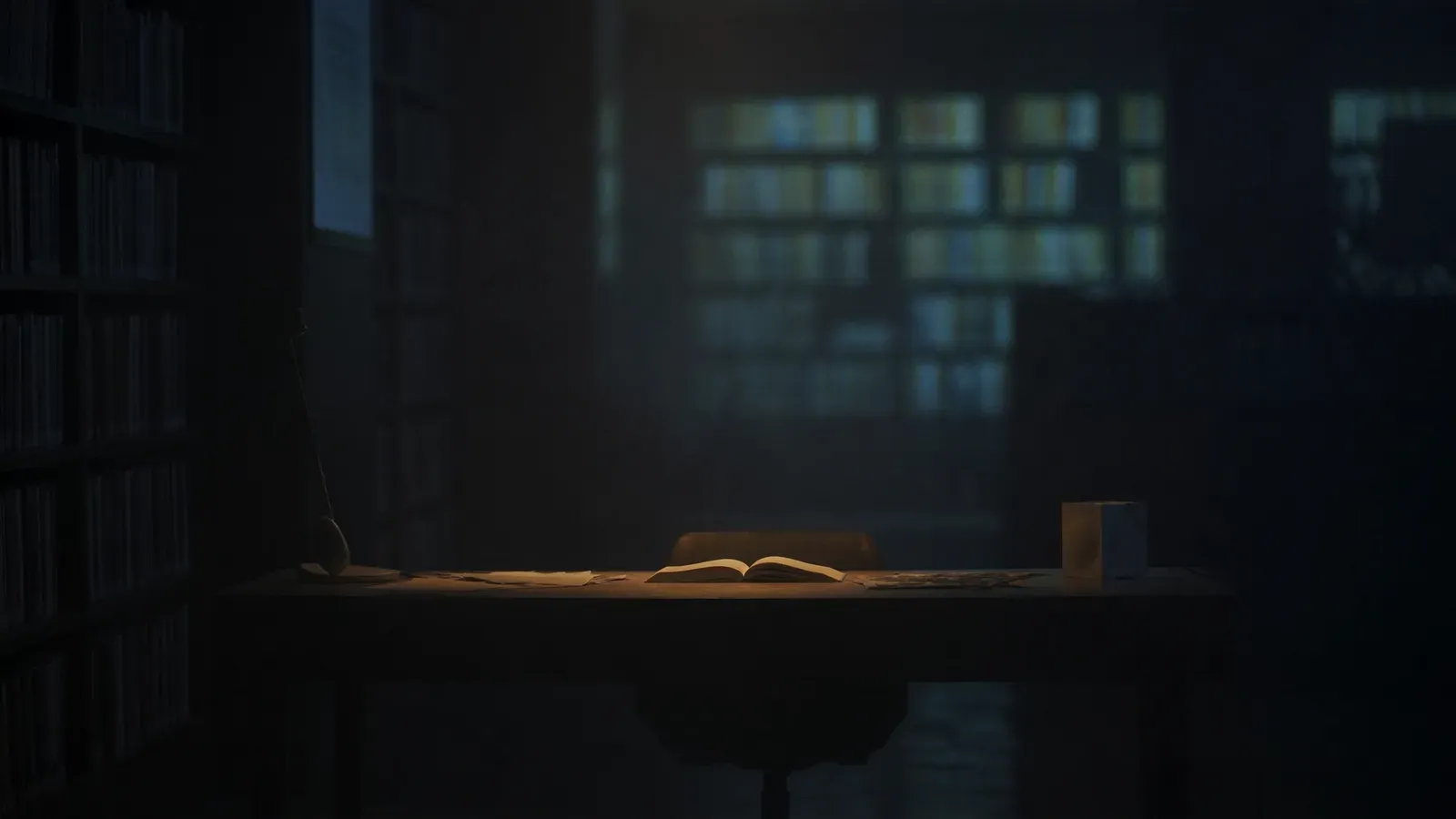 Atmospheric night scene illustrating Best Sounds for Studying: A Student's Guide