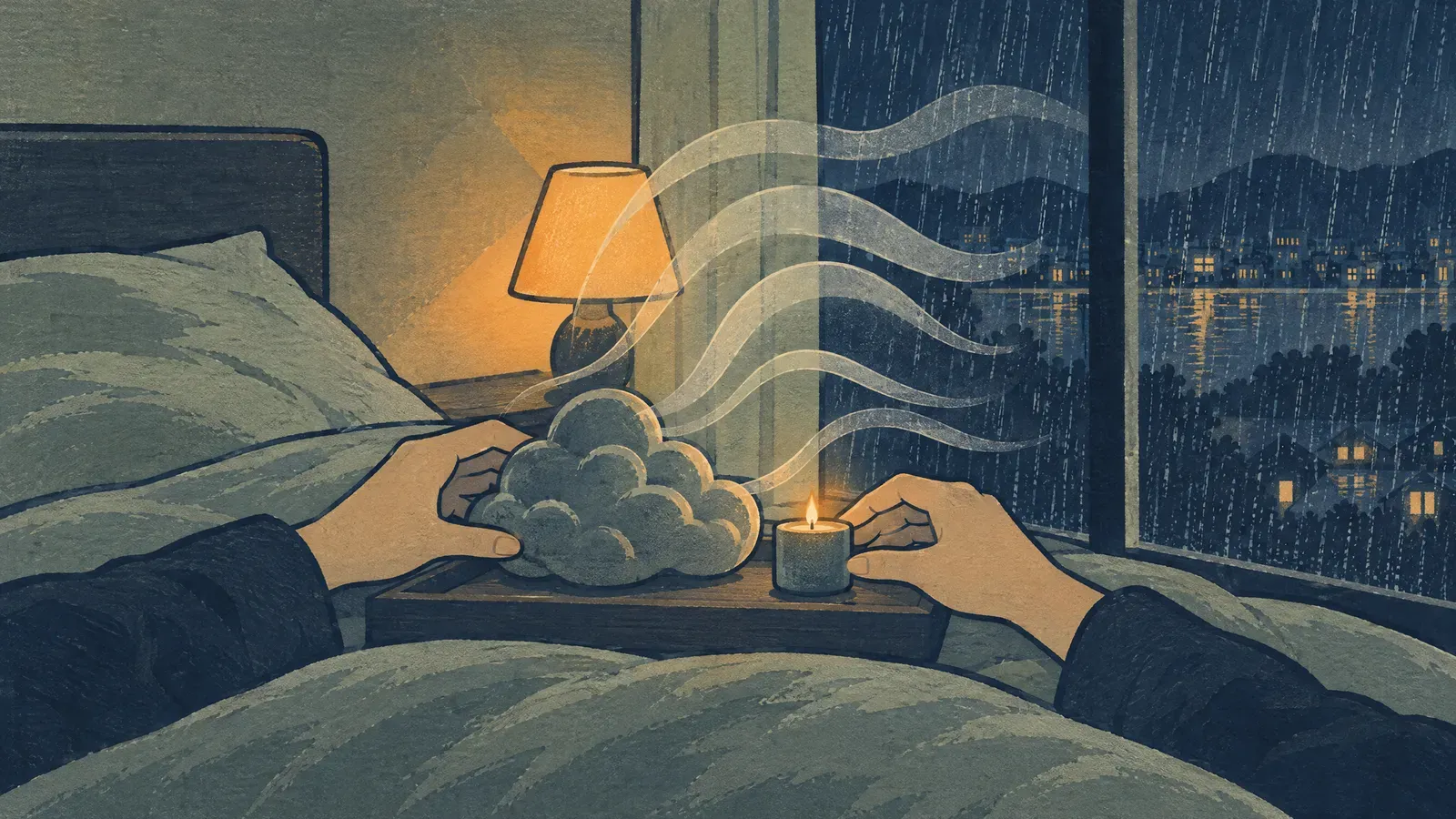 Illustration zum Thema Schlafgeräusche mischen: was zusammenpasst und wie laut