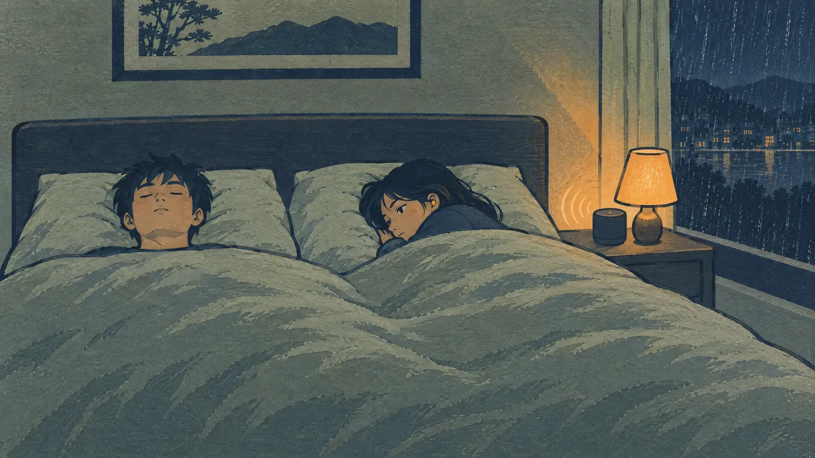 Atmospheric night scene illustrating How to Sleep with a Snoring Partner: What to Try Tonight