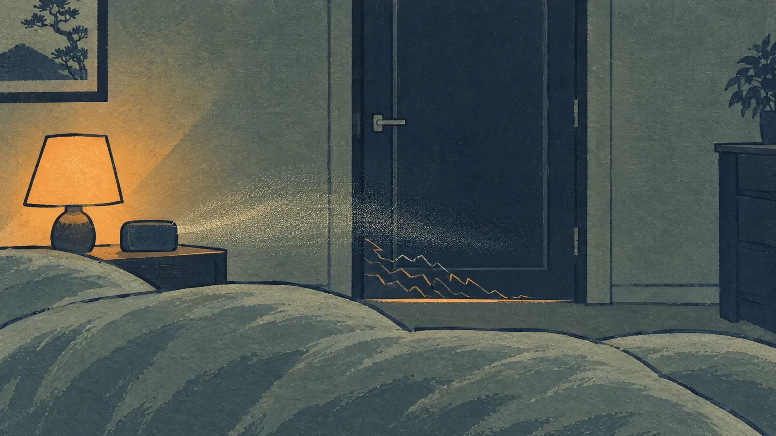 Ilustracja na temat Biały szum na sen: dlaczego pomaga i kiedy nie pomaga